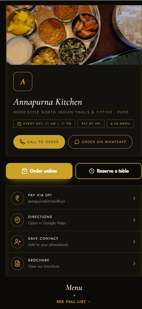 Kitchen display system on any tablet example on a phone